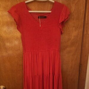 Orange Red Summer Dress